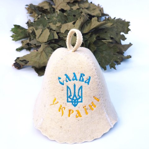 Шапка для лазні та сауни " Слава Україні" №1 1092-1 фото